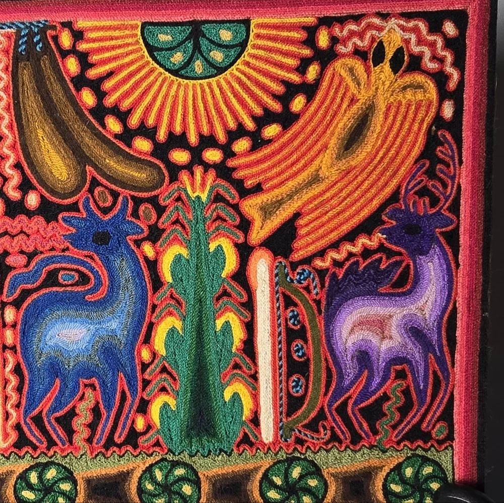 Huichol Yarn Art By Santos Daniel Camillo Jimenez